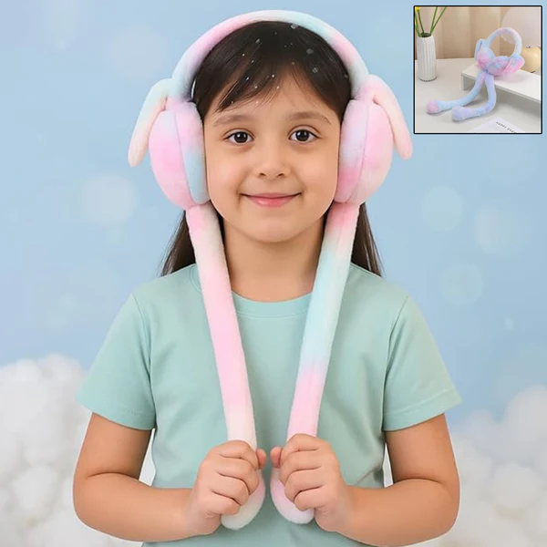 ZTW2 Soft Plush Winter Earmuffs for Kids (1Pc)