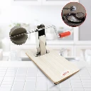 ZTK64 Stainless Steel Coconut Scraper with Wooden Base (1Pc)