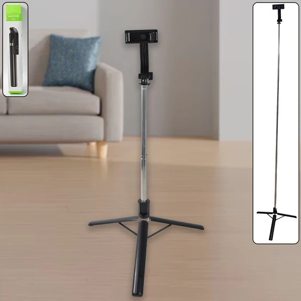 ZTE29 Selfie Stick with Tripod Stand (1Pc / 160 Cm Long Approx)