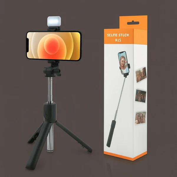 ZTE30 RLS 3-in-1 Selfie Stick Tripod with Detachable Wireless Remote & LED Fill Light for Smartphones