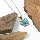 ZTJ34 Stainless Steel Colourful Mahakaal Pendent Chain Necklace (1Pc)