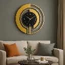 ZTH95 Home Decor Luxury Gold & Black Designer Wall Clock