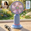 ZTE35 Dual-Use Rechargeable Mini Handheld & Table Fan (1Pc)
