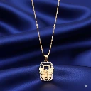 ZTJ45 Gold pendant AD Butterfly Rectangle Pendant Necklace For women and Girls