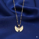 ZTJ46 Gold Plated AD Butterfly Wing Pendant Necklace For Women and Girls
