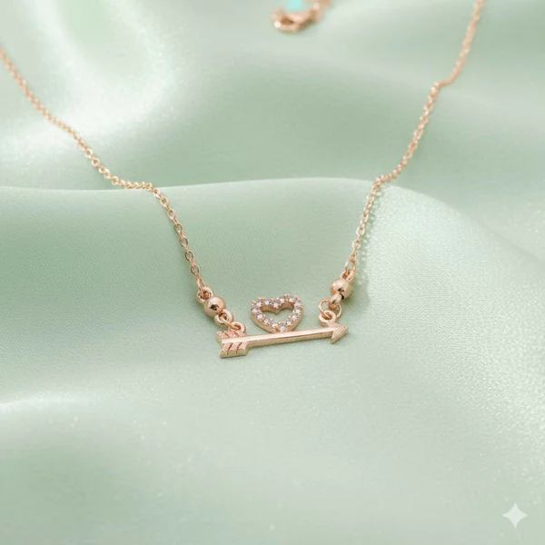 ZTJ47 Gold Plated Love Heart AD Pendant Necklace For Women and Girls