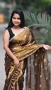 ZTNSS20 Women's Tissue Soft Jamdani Saree in Brown Color with Silver Zari Border