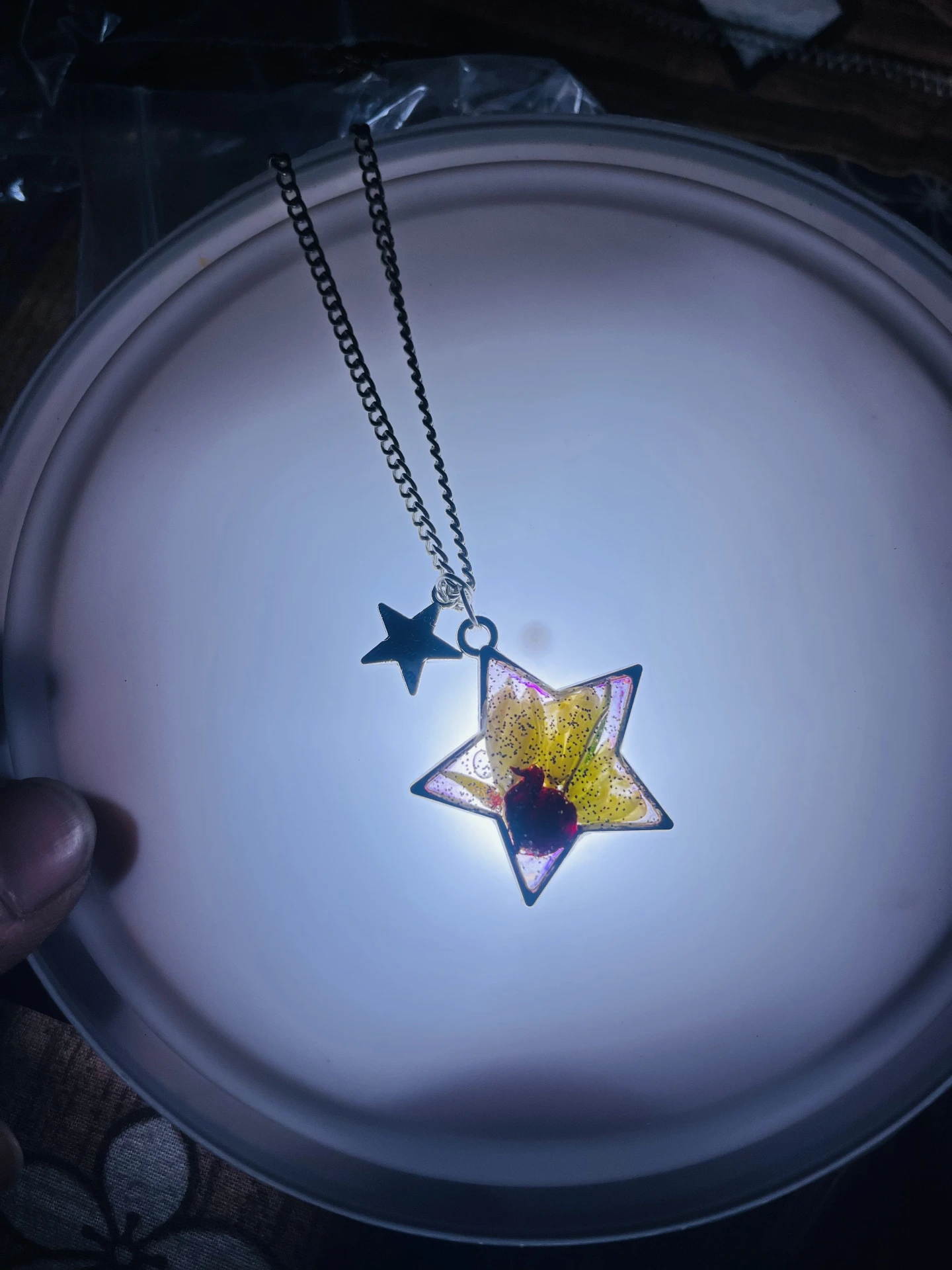 ZTJONE20 Celestial Bloom Star Resin Necklace