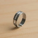 ZTC12 Custom Engraved Silver Stainless Steel Adjustable Ring