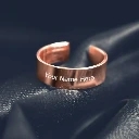 ZTC14 Custom Engraved Rose Gold-Plated Adjustable Stainless Steel Ring