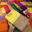 ZTNSS45 Premium South Muga Silk Saree with Sunshine Yellow Body & Copper Zari Border