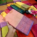 ZTNSS51 Peach Pink South Silk Saree with Lavender Zari Border