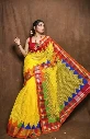 ZTNSS79 Yellow Multicolour Resham Kota Appliqué Saree with Handcrafted Border