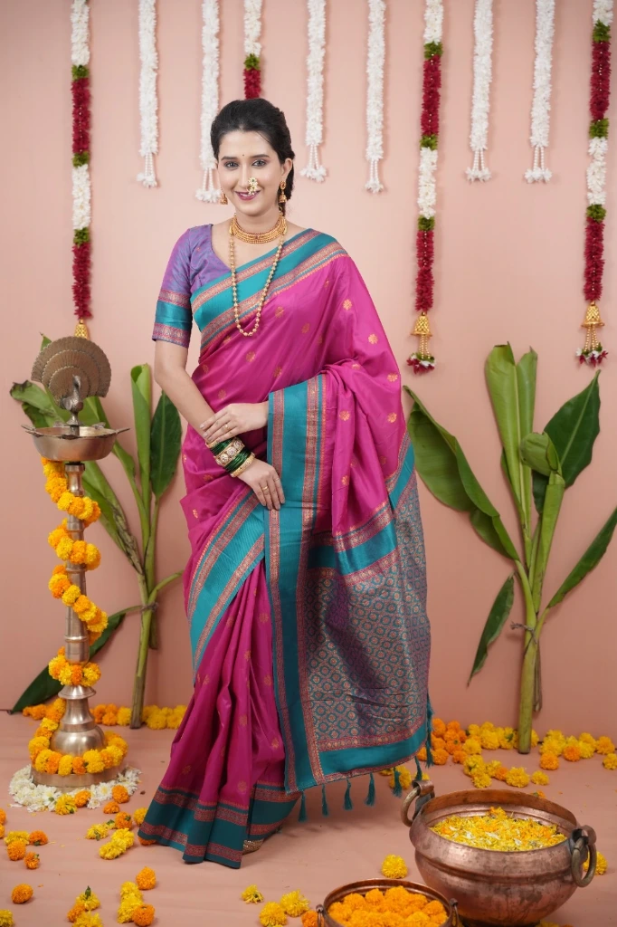 ZTNS6 Premium Party Wear Pure Doulton Sahut Kanjivaram Cotton Silk Saree