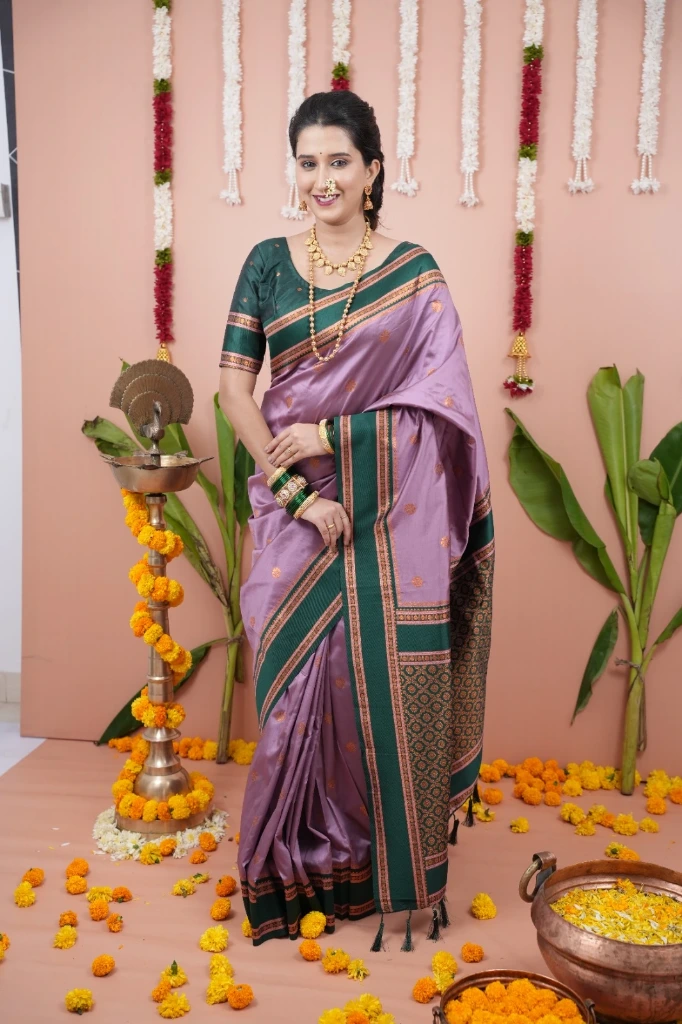 ZTNS7 Premium Party Wear Pure Doulton Sahut Kanjivaram Cotton Silk Saree