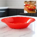 ZTK72 Plastic Marin Serving Bowl – Elegant Oval Deep Bowl (1Pc / Red)