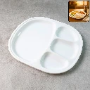 ZTK77 Plastic Large Compartment Dinner Plate / Thali with 4 Sections