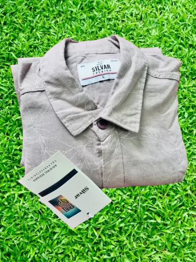 ZT3 Men's Regular Fit Solid Spread Collar Casual Shirt.