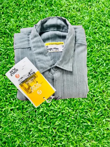 ZT4 Men's Regular Fit Solid Spread Collar Casual Shirt.