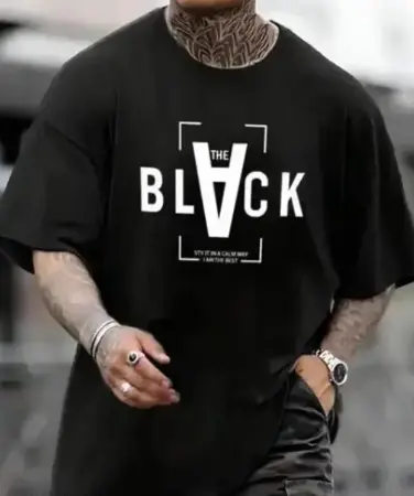 ZT16 Men's Round Neck Oversized Cotton T-Shirt 