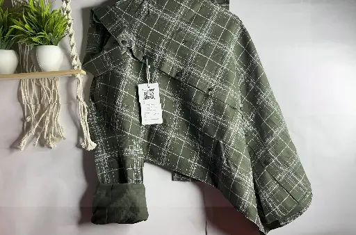 ZT11 Men's Checks Spread Collar Slim Fit Cotton Casual Shirt.