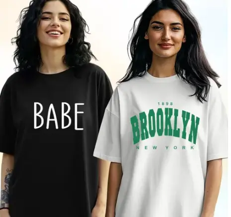 ZT2 Stylish Printed Oversized Women's T-Shirts