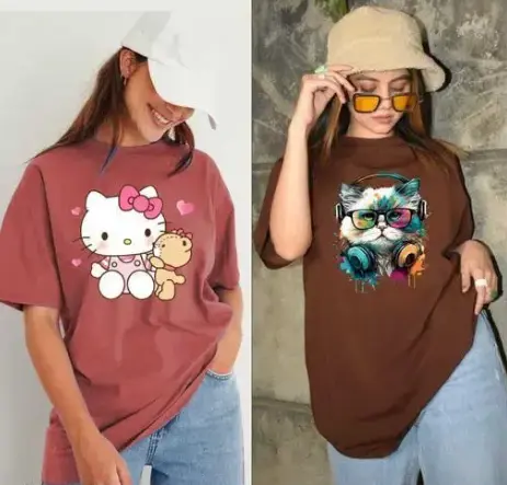 ZT3 Trendy Fancy Fabulous Women Oversized Tshirt For Women's.