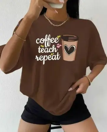 ZT8 Fancy Fabulous Women Stylish Printed Oversized Round Neck T-Shirt for Women's