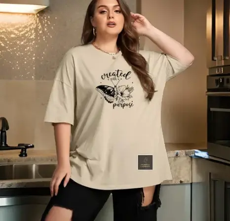ZT11 Created With A Purpose SkinColor T-Shirt For Women's.
